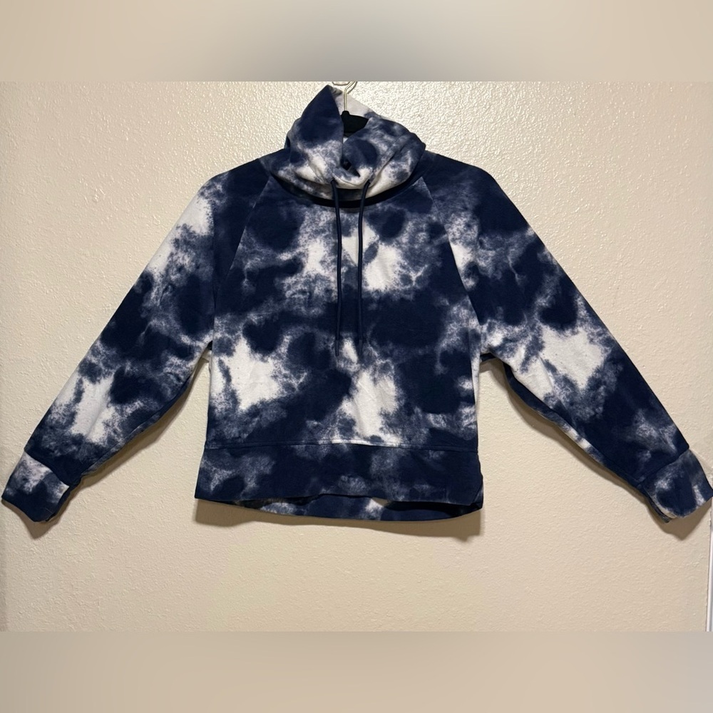 Old Navy Active Tie-Dye Cropped Fleece Cowl Neck Sweatshirt (SP) - Picture 2 of 4